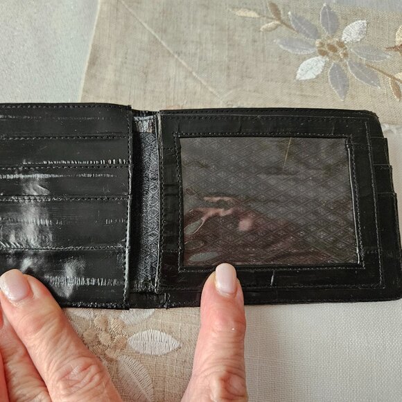 Vintage 1980s Eel Skin Wallet - Picture 3 of 9